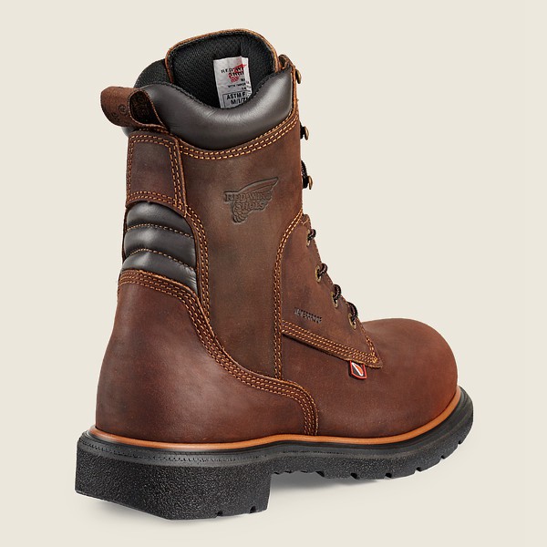 Red Wing Work Boots Mens Brown - Dynaforce® - 8-inch Waterproof Soft Toe - 1257834-MD